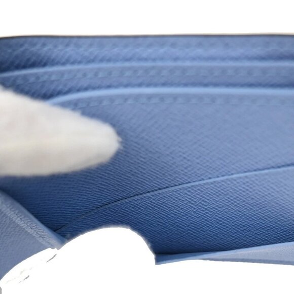 LOUIS VUITTON Multiple Taigarama Monogram Leather Bifold Wallet Skyblue - Picture 8 of 11